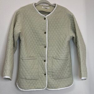 Emerson Fry India Collection Quilted Women's Jacket with White Trim S
